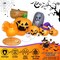 Long Inflatable Blow Ups Yard Decoration Pumpkin with Build-in LEDs(Main Orange)